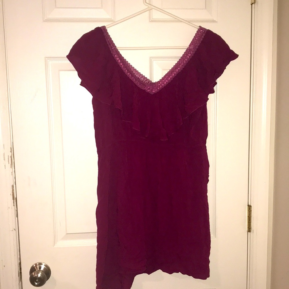 Peasant Raspberry Dress - Picture 2 of 5